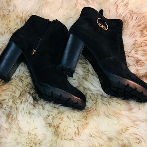 Sofia 85mm LUG Sole BOOTIE NAT Suede